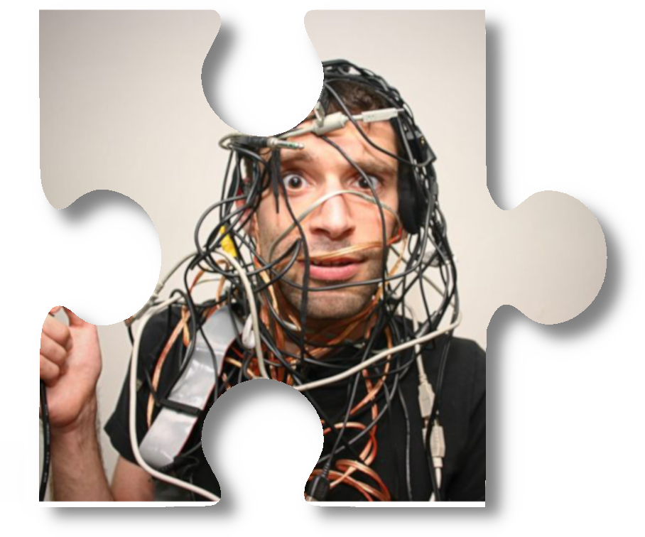 man with cords